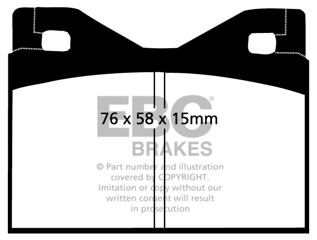 EBC Brakes AUDI 100 1.6 Auto 69-72 Remblokken voorzijde
