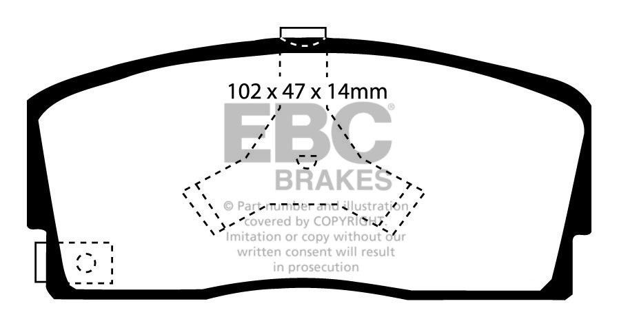 EBC Brakes DAIHATSU Applause 1.6 (A10) 89-92 Remblokken voorzijd