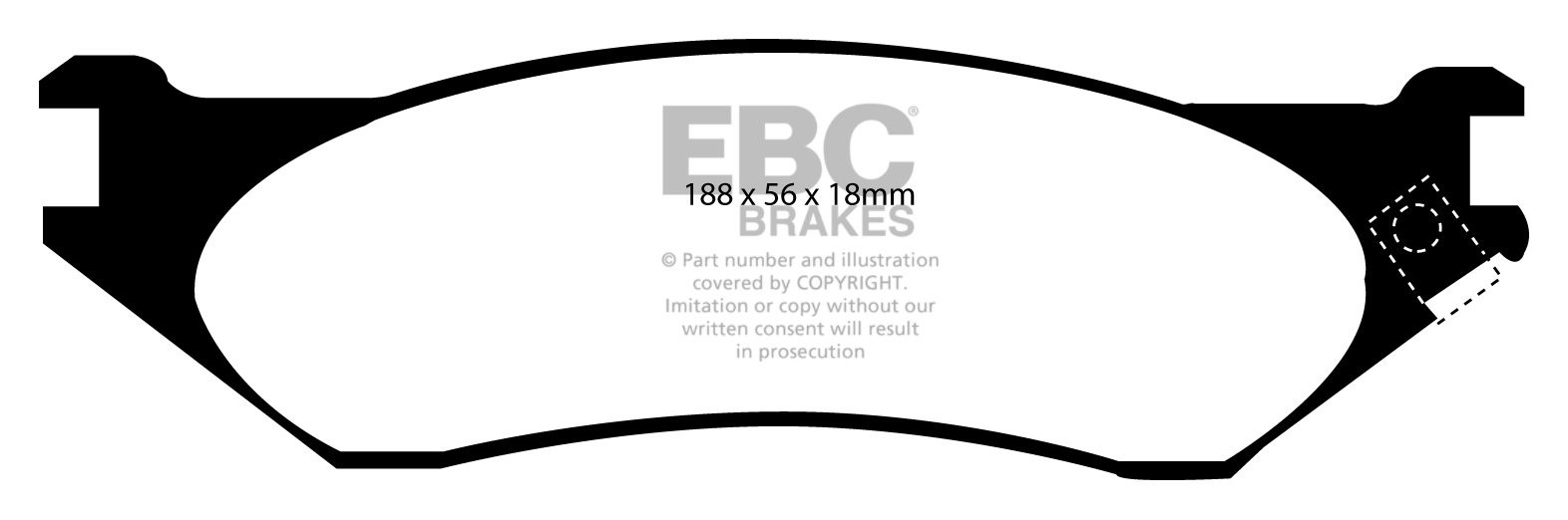 EBC Brakes DODGE (USA) Durango 5.7 2003-2006 Remblokken voorzijd
