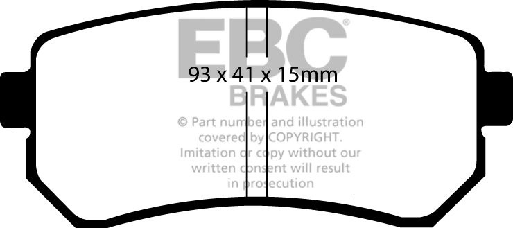 EBC Brakes KIA Sportage 2.0 TD 2010-.. Remblokken achterzijde gr