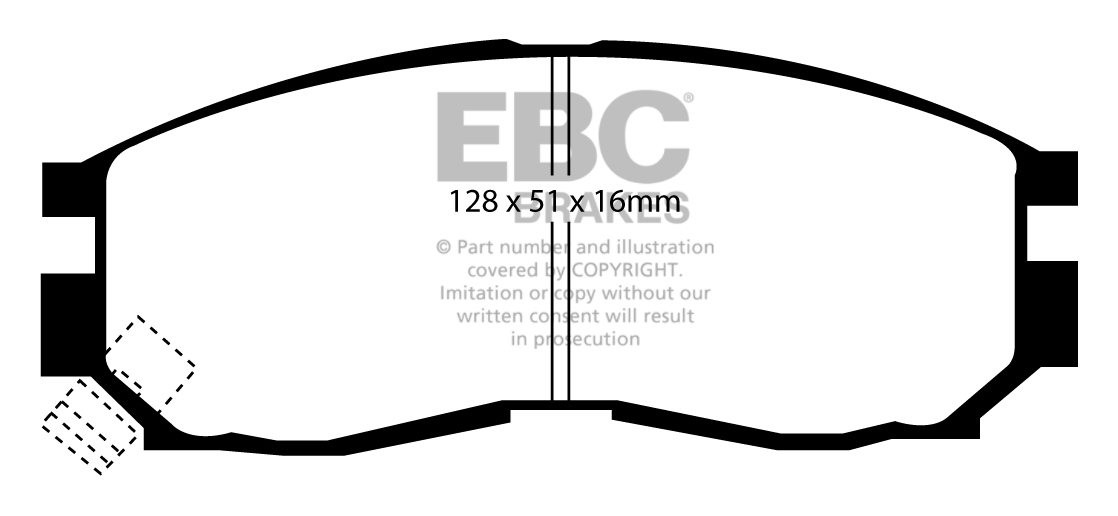 EBC Brakes MITSUBISHI Galant 1.8 TD (E34A) 90-93 Remblokken voor