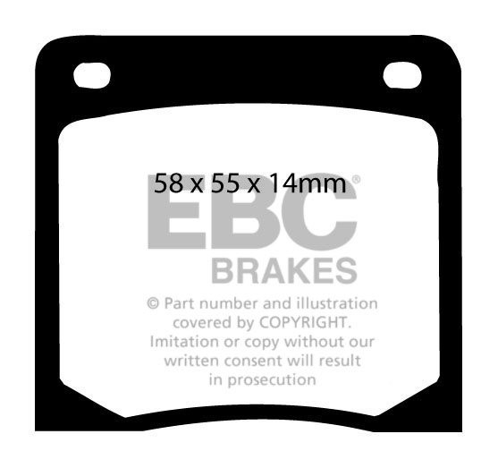 EBC Brakes NISSAN Cherry 1.3 (N10) 79-83 Remblokken voorzijde