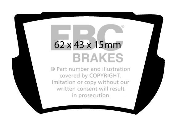 EBC Brakes LOTUS Elan 1.5 62-65 Remblokken achterzijde