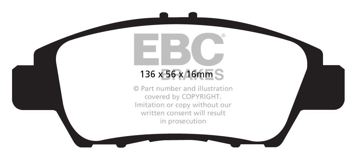 EBC Brakes HONDA Jazz 1.4 2008-.. Remblokken voorzijde