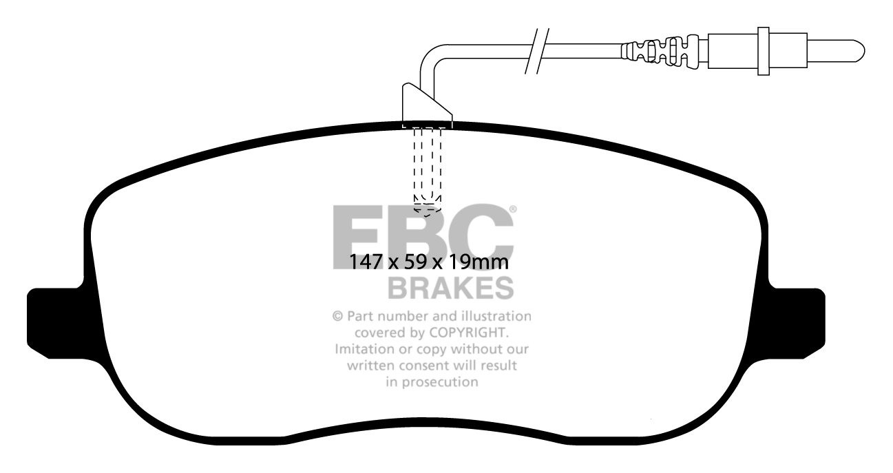 EBC Brakes CITROEN C8 2.2 2003-2005 Remblokken voorzijde