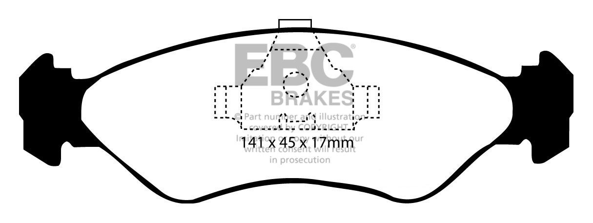 EBC Brakes FORD Fiesta 1.4 89-95 Remblokken voorzijde