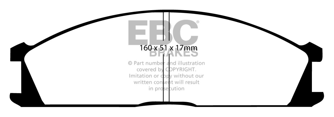 EBC Brakes SUBARU SVX 3.3 92-98 Remblokken voorzijde redstuff