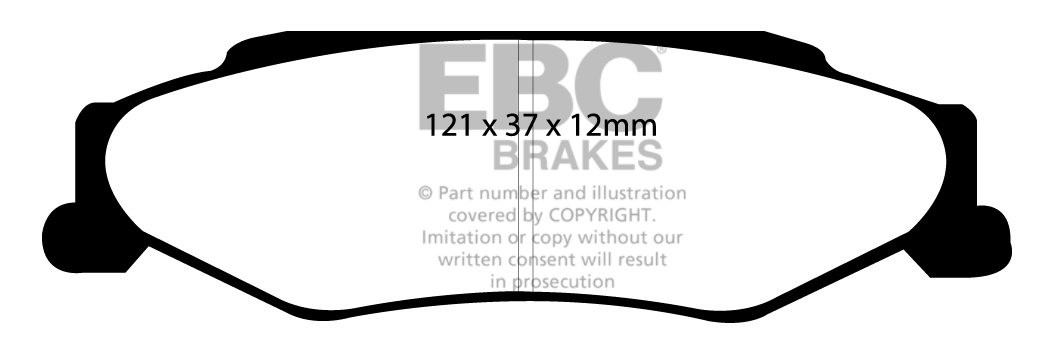 EBC Brakes CADILLAC XLR 4.6 2005-.. Remblokken achterzijde