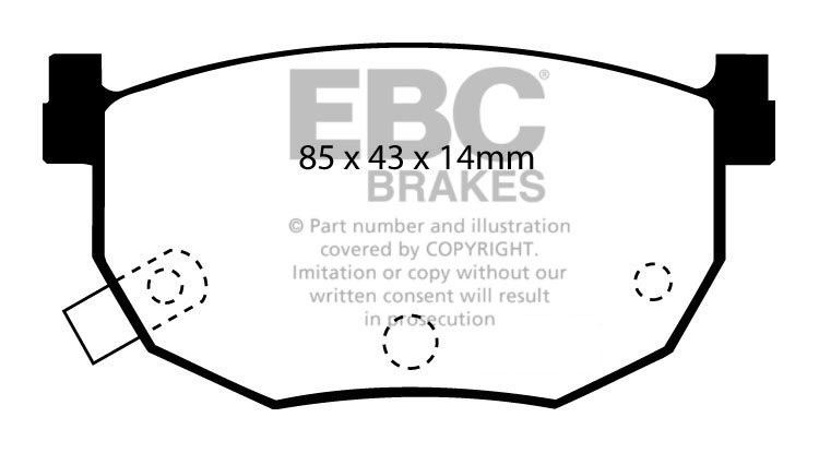 EBC Brakes NISSAN Skyline (R30) 2.0 81-85 Remblokken achterzijde