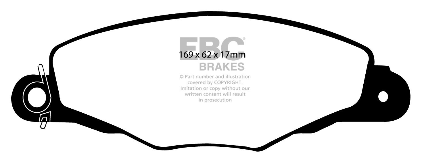 EBC Brakes CITROEN Xantia 2.1 TD 99-2000 Remblokken voorzijde
