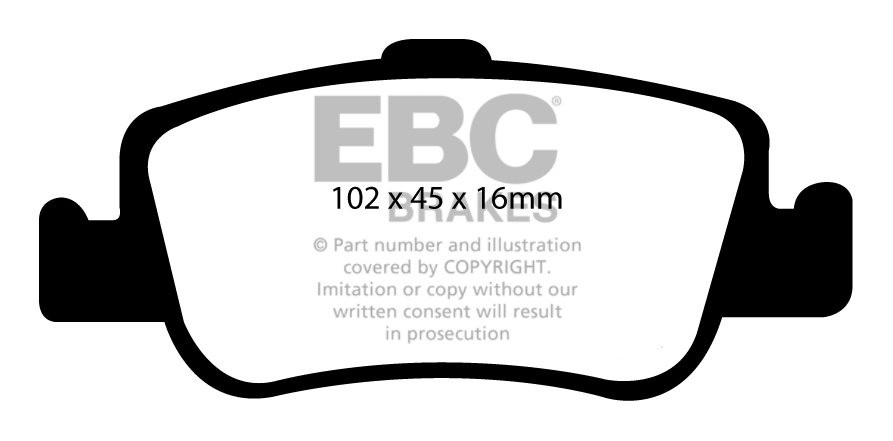 EBC Brakes TOYOTA Auris 2.2 TD 2006-.. Remblokken achterzijde gr