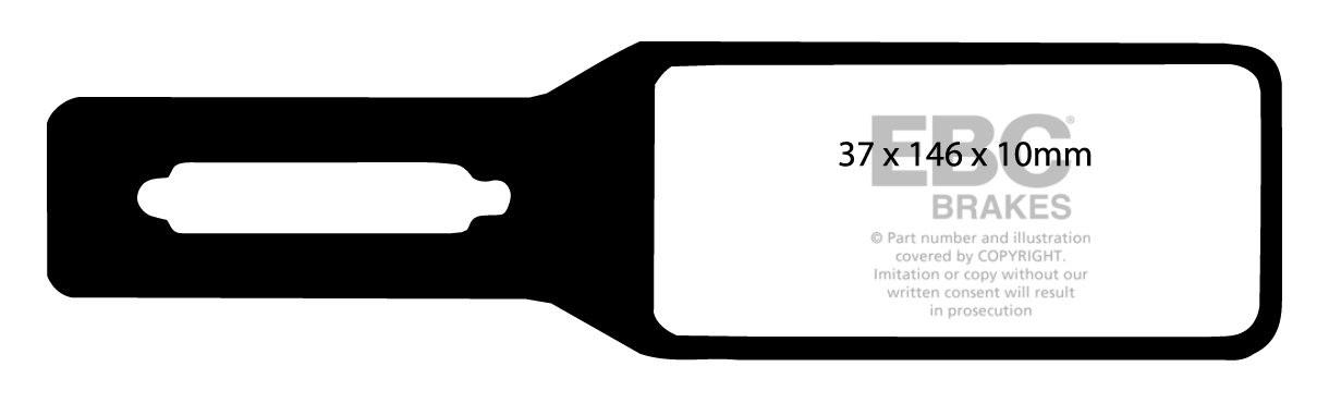 EBC Brakes CITROEN ID Handbrake Pads 66-75 Remblokken voorzijde