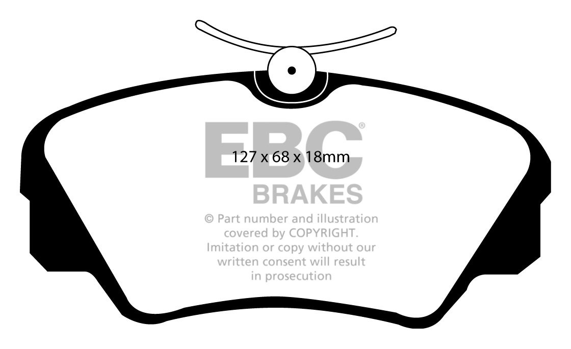 EBC Brakes OPEL Senator 3.0 90-94 Remblokken voorzijde redstuff