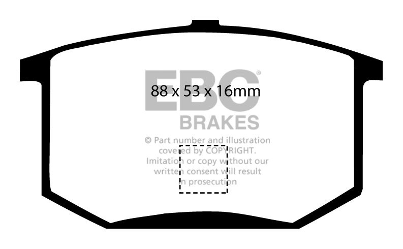 EBC Brakes LOTUS Esprit 2.2 Turbo 80-85 Remblokken achterzijde