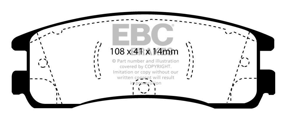 EBC Brakes OPEL Sintra 2.2 TD 99-2000 Remblokken achterzijde