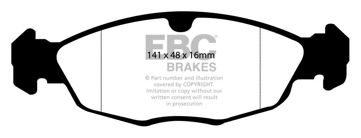 EBC Brakes DAEWOO Espero 1.5 95-97 Remblokken voorzijde