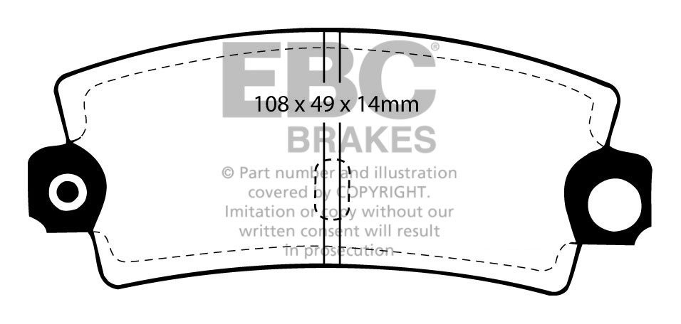 EBC Brakes RENAULT 21 2.0 86-96 Remblokken achterzijde greenstuf