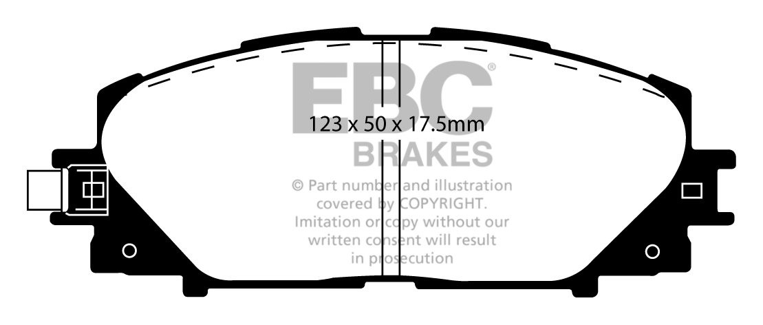 EBC Brakes TOYOTA Yaris 1.3 (NSP130)(JT) 2011-.. Remblokken voor