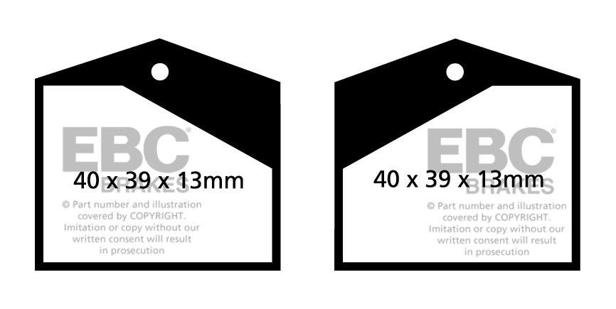 EBC Brakes JENSEN 541 R Handbrake Pads 59-60 Remblokken achterzi
