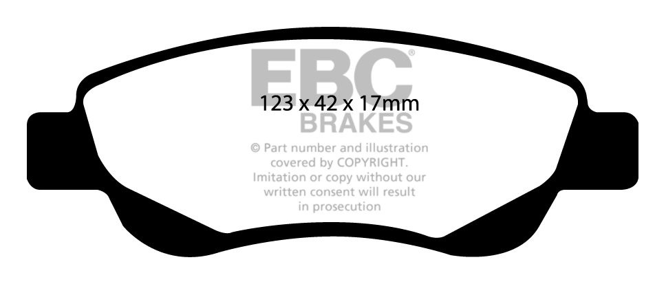 EBC Brakes CITROEN C1 1.4 TD 2005-.. Remblokken voorzijde