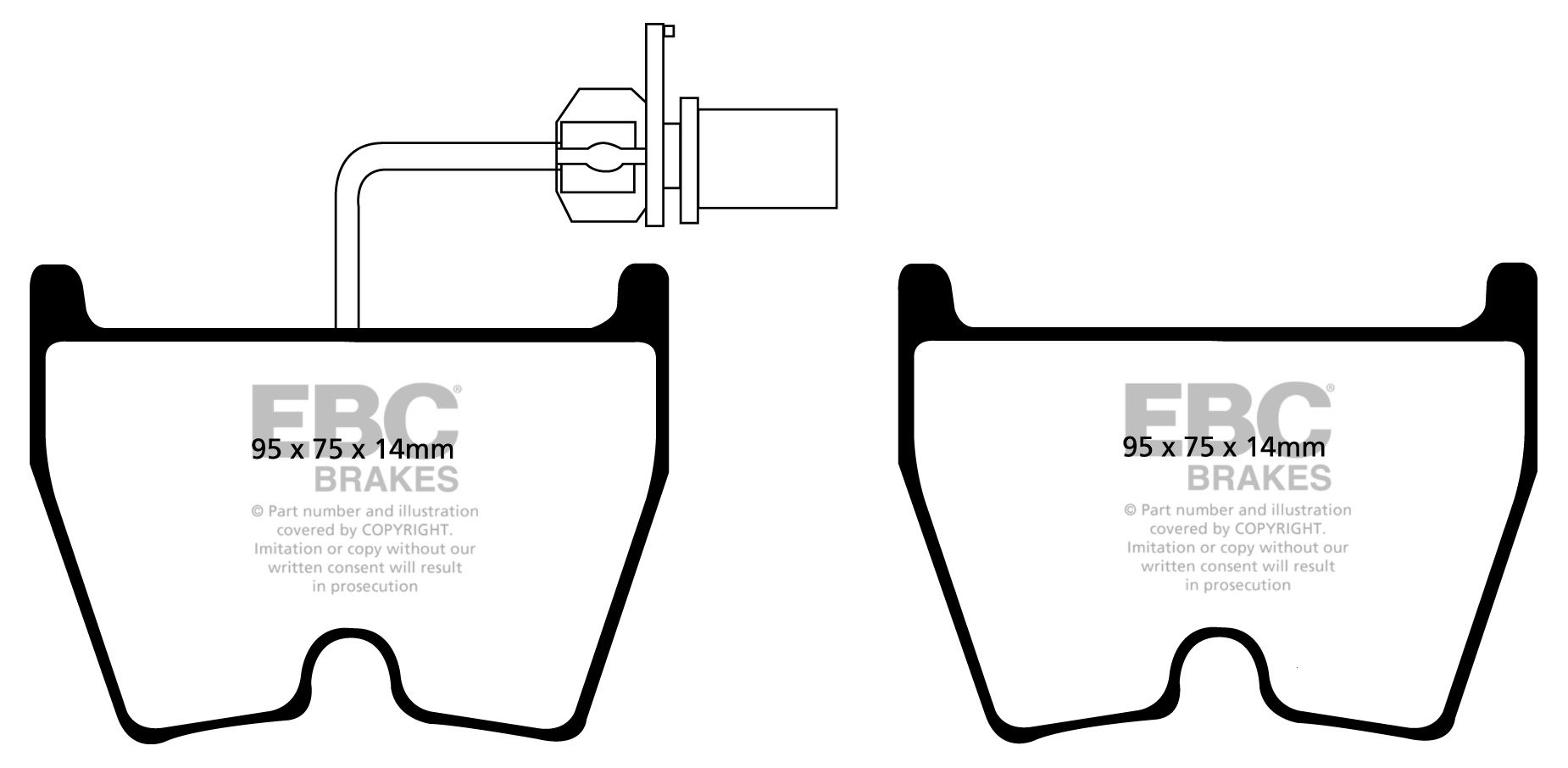 EBC Brakes AUDI R8  5.2 2009-.. Remblokken voorzijde yellowstuff