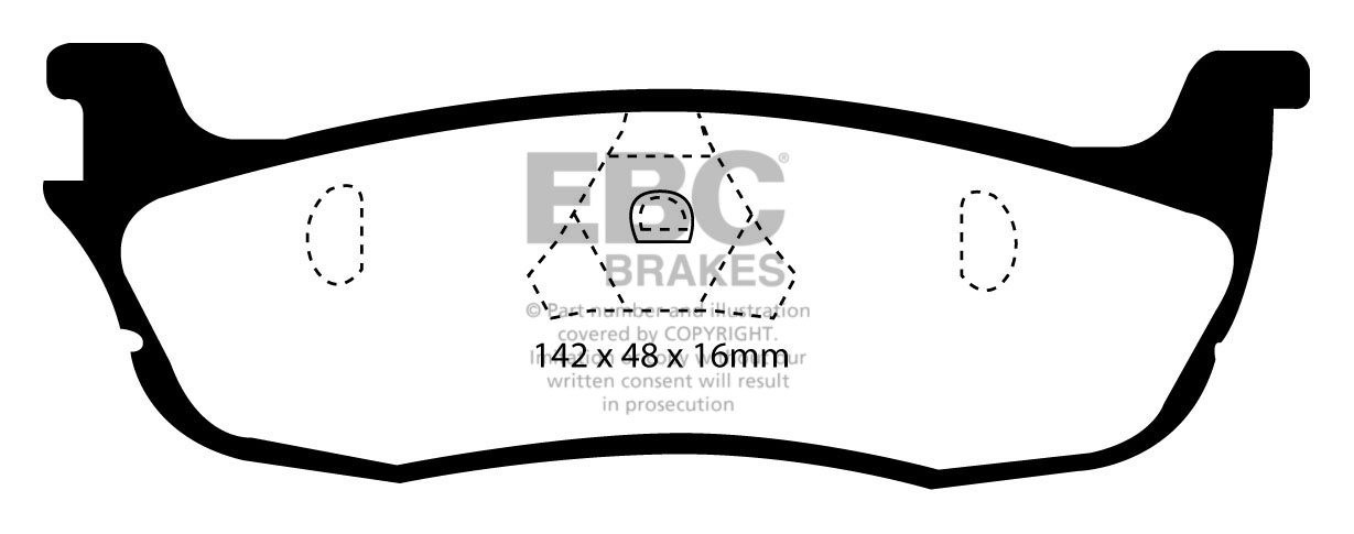 EBC Brakes LINCOLN Navigator 5.4 98-99 Remblokken achterzijde