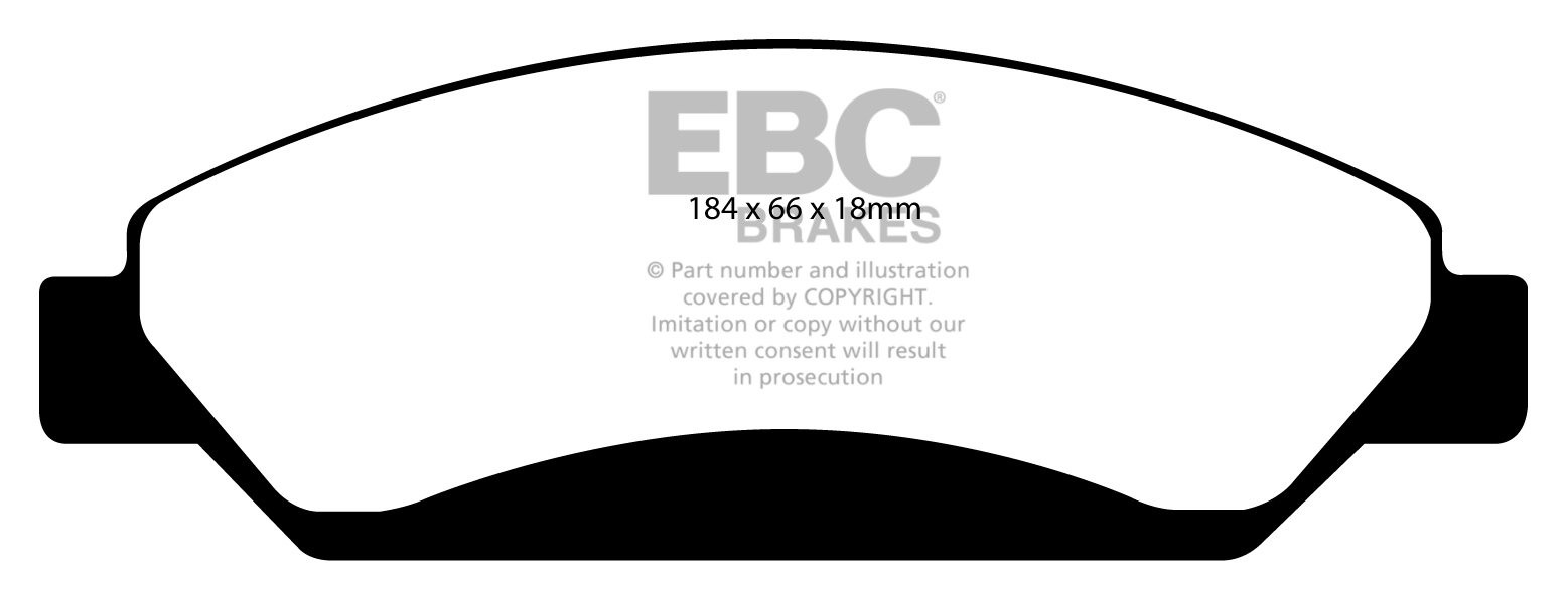 EBC Brakes CADILLAC Escalade 6.2 2007-2008 Remblokken voorzijde