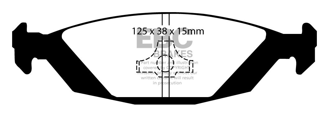 EBC Brakes SAAB 9000 3.0 94-97 Remblokken achterzijde greenstuff