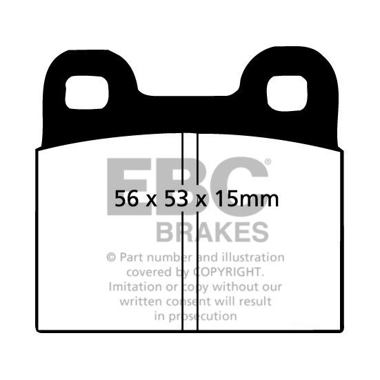 EBC Brakes BMW 3.3 3.2 76-77 Remblokken achterzijde greenstuff