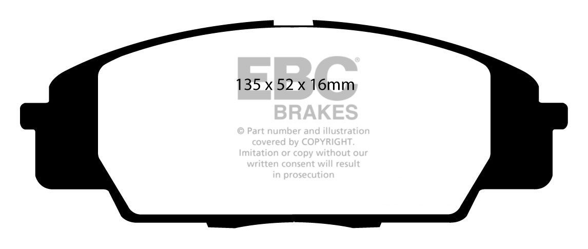 EBC Brakes HONDA Civic 2.0 Type-R (FN2) 2007-2011 Remblokken voo