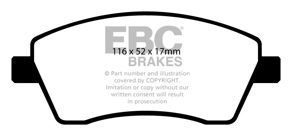 EBC Brakes RENAULT Grand Modus 1.4 2007-.. Remblokken voorzijde