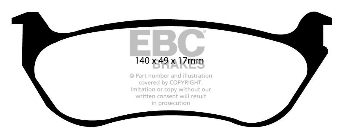 EBC Brakes LINCOLN Town Car 4.6 99-2002 Remblokken achterzijde