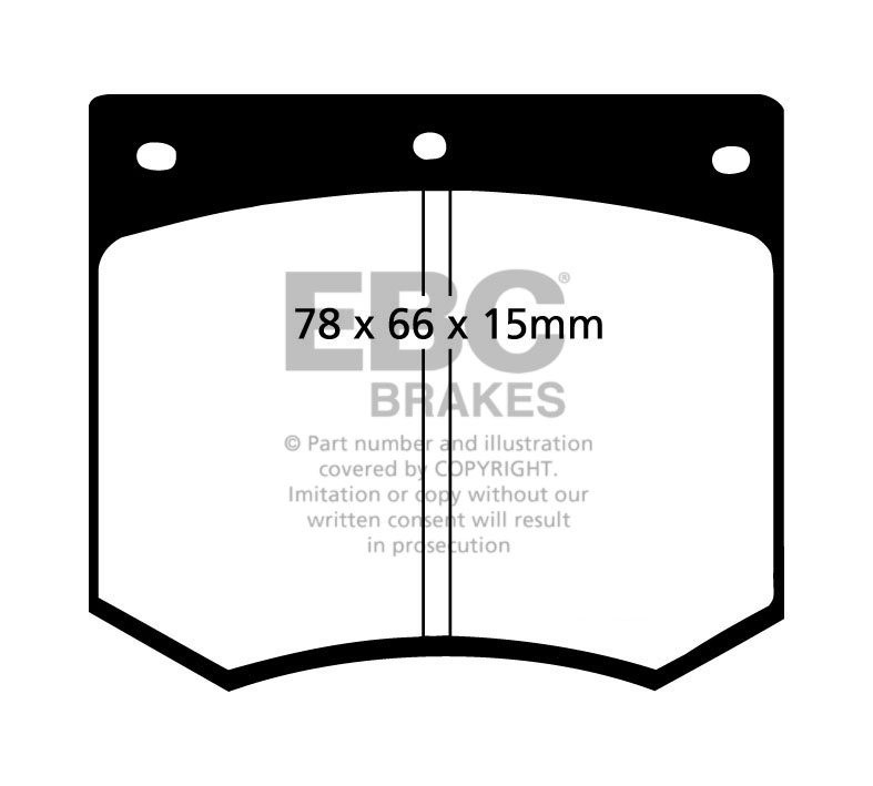EBC Brakes ROVER P6 2.2 72-76 Remblokken voorzijde greenstuff