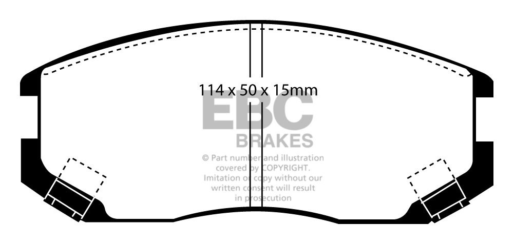 EBC Brakes PROTON Satria 1.5 2000-2007 Remblokken voorzijde