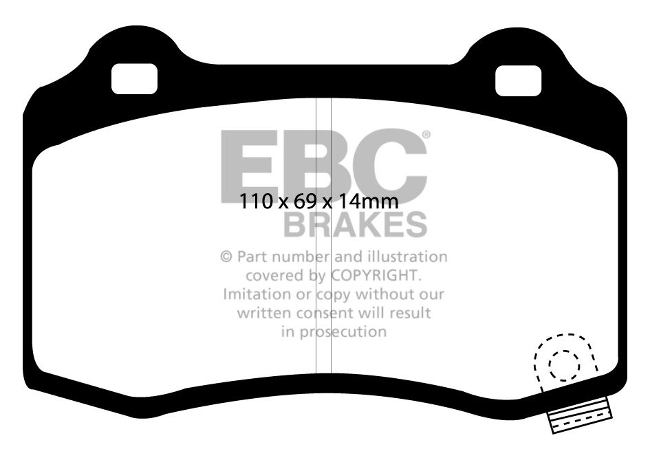 EBC Brakes CHEVROLET Camaro 6.2 2009-.. Remblokken achterzijde y