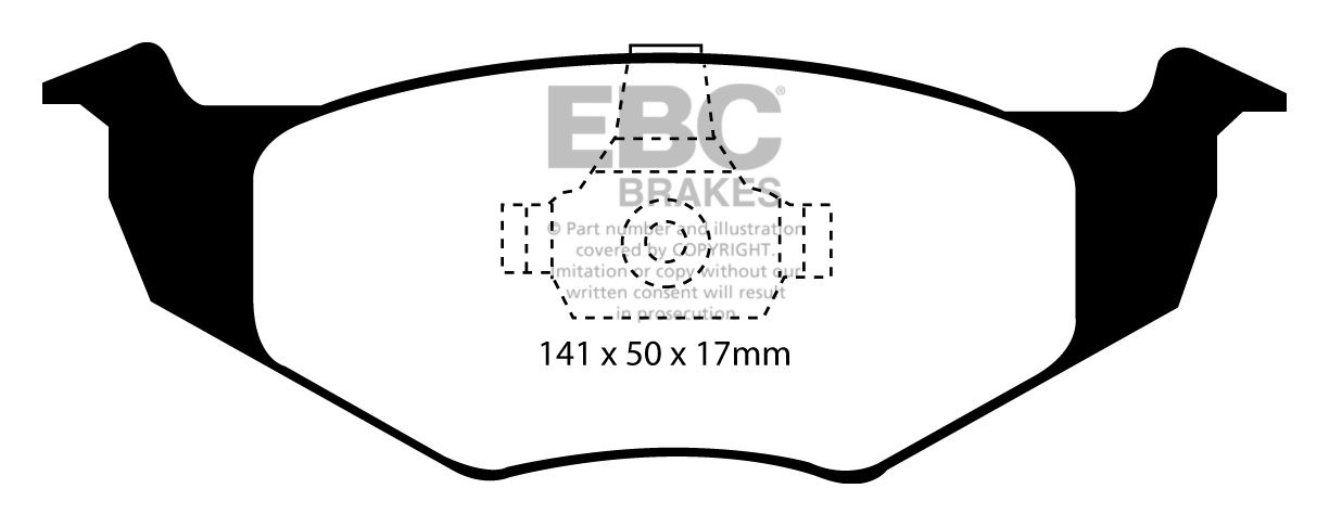 EBC Brakes VW Polo 6N(2) 1.6 (ABS) 96-97 Remblokken voorzijde