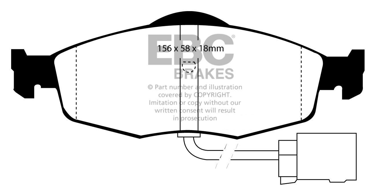 EBC Brakes FORD Mondeo (Sedan & Hatch) 2.5 98-2000 Remblokken vo