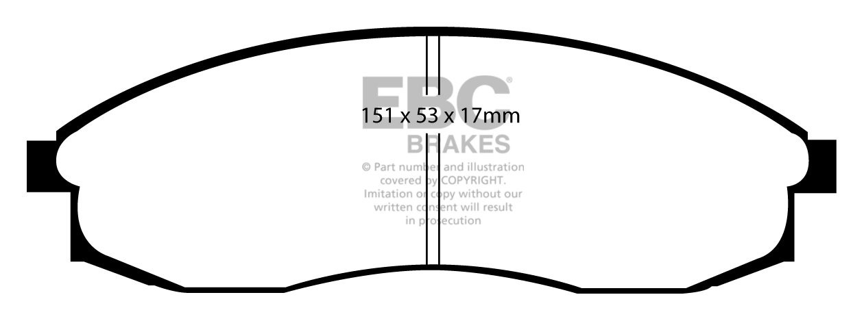 EBC Brakes NISSAN Skyline (R33) 2.5 GTS 93-98 Remblokken voorzij