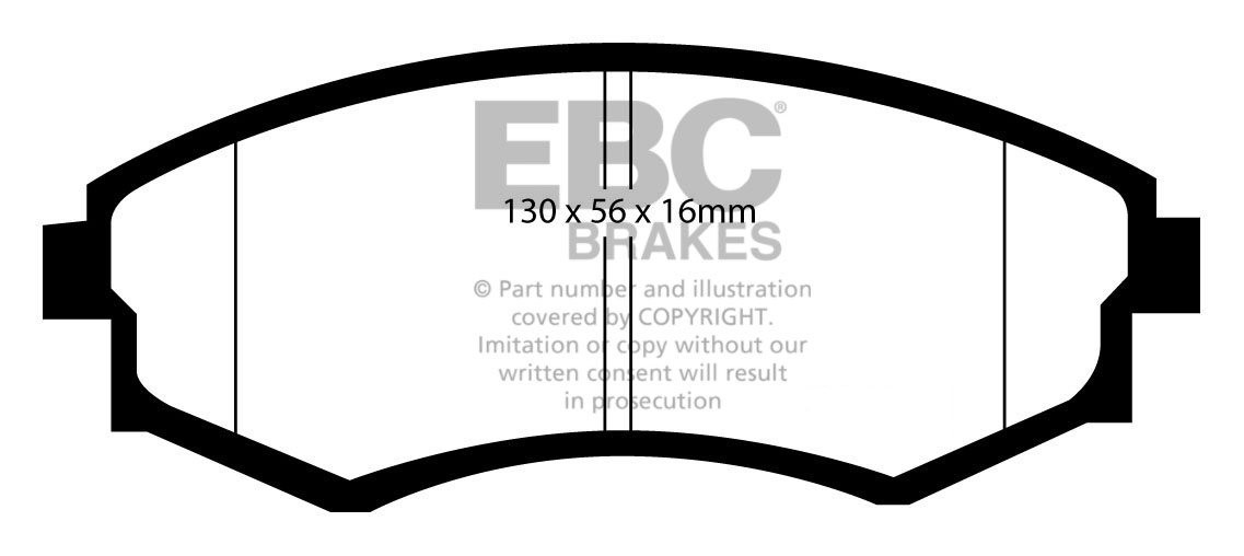 EBC Brakes SSANGYONG Rexton 2.9 TD 2002-2004 Remblokken voorzijd