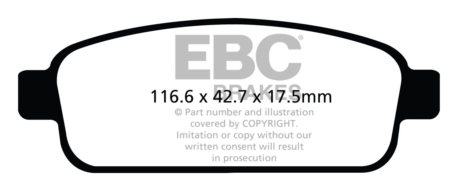 EBC Brakes CHEVROLET Cruze 1.8 2009-.. Remblokken achterzijde