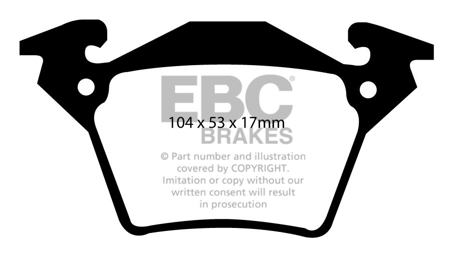 EBC Brakes MERCEDES V-Class V280 98-2002 Remblokken achterzijde