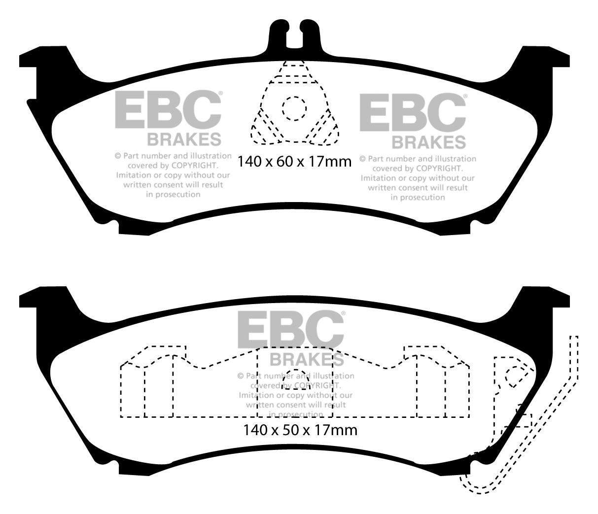 EBC Brakes MERCEDES M-Class (W163) ML430 (4.3) 98-2000 Remblokke