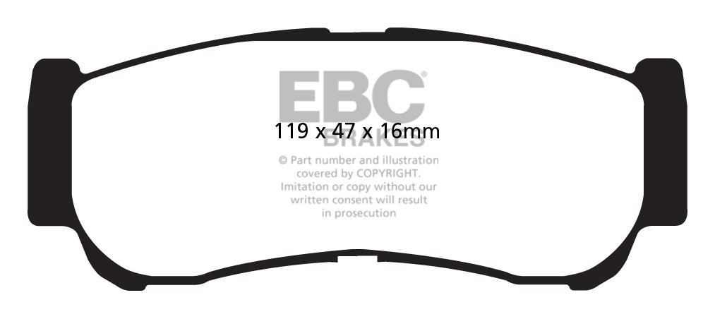 EBC Brakes HYUNDAI Santa Fe 2.2 TD 2006-.. Remblokken achterzijd