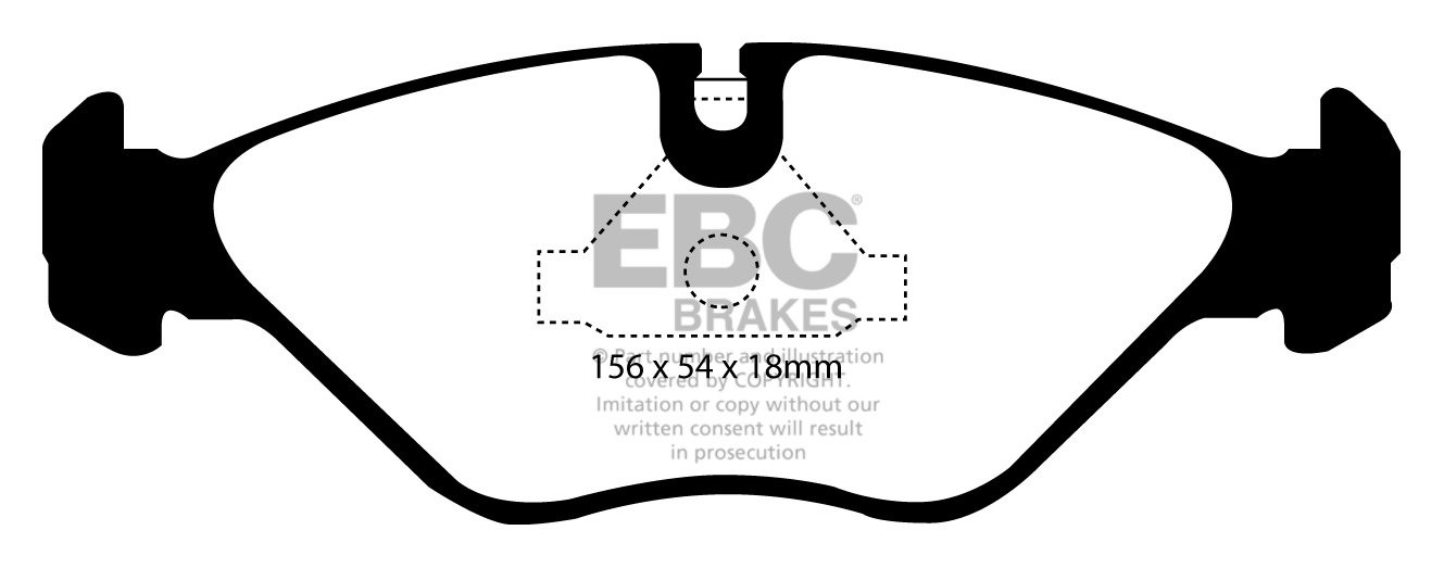 EBC Brakes SAAB 9000 2.3 Turbo 88-94 Remblokken voorzijde greens