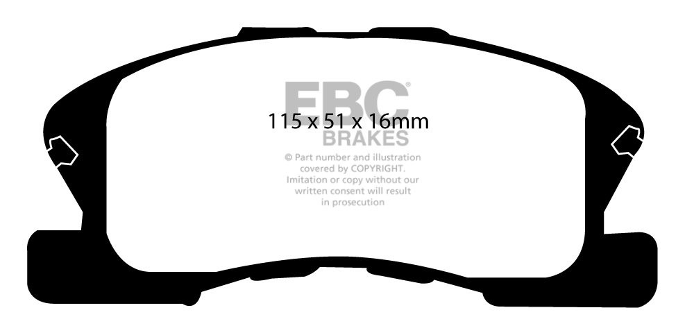 EBC Brakes DAIHATSU YRV 1.3 4WD (ABS) 2001-2006 Remblokken voorz