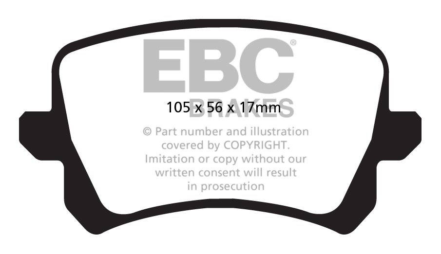 EBC Brakes VW Sharan 2.0 TD (140) 2010-.. Remblokken achterzijde