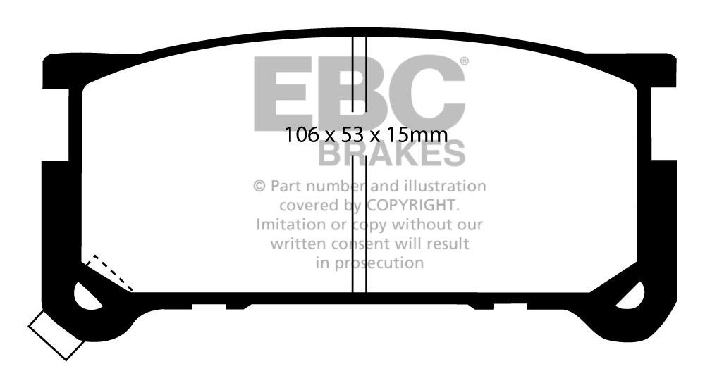 EBC Brakes SUBARU Series 1/2/L 1.8 GLF (AF5) 84-86 Remblokken vo