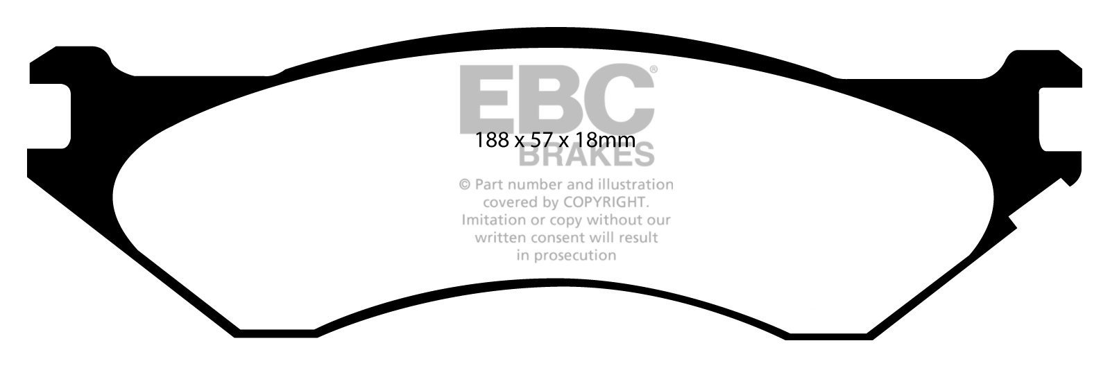 EBC Brakes DODGE (USA) Ram SRT-10 8.3 2004 Remblokken achterzijd