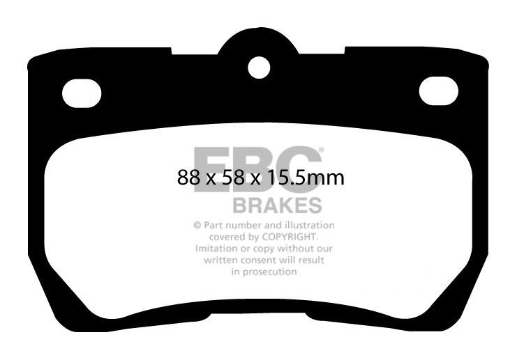 EBC Brakes LEXUS IS250 2.5 2005-.. Remblokken achterzijde