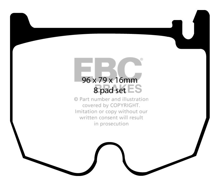 EBC Brakes MERCEDES CL-Class (C215) CL55 AMG 2003-2006 Remblokke